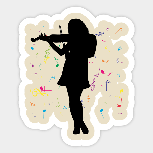 Violinist colorful music Sticker by Musicfillsmysoul